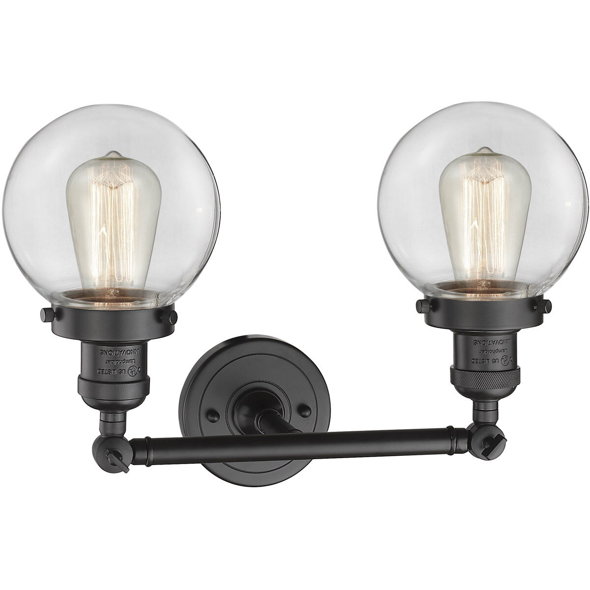 Franklin Restoration Beacon LED 17 inch Oil Rubbed Bronze Bath Vanity Light Wall Light in Clear Glass, Franklin Restoration