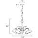Malaga 5 Light 24 inch Oil Rubbed Bronze Down Light Chandelier Ceiling Light in Marble
