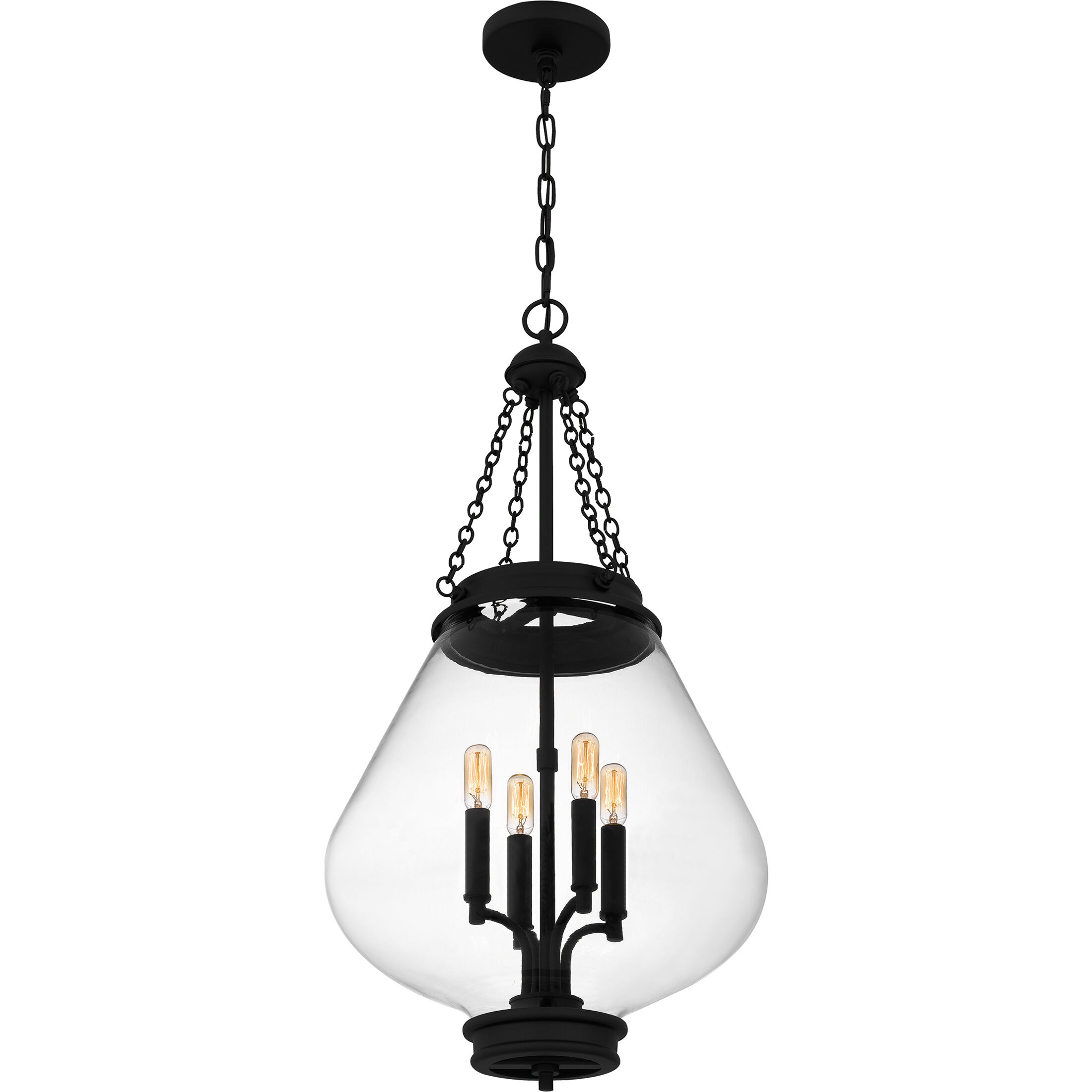 Wallace 4 Light 16 inch Matte Black Pendant Ceiling Light
