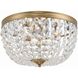Nola 3 Light 14.25 inch Vibrant Gold Flush Ceiling Light
