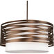 Tempest 1 Light 30.2 inch Flat Bronze Chandelier Ceiling Light in White Linen, Drum
