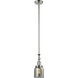Franklin Restoration Bell LED 5 inch Polished Nickel Mini Pendant Ceiling Light in Plated Smoke, Franklin Restoration