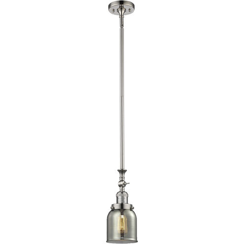 Franklin Restoration Bell LED 5 inch Polished Nickel Mini Pendant Ceiling Light in Plated Smoke, Franklin Restoration