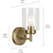 Winslow 1 Light 4.75 inch Natural Brass Wall Sconce Wall Light