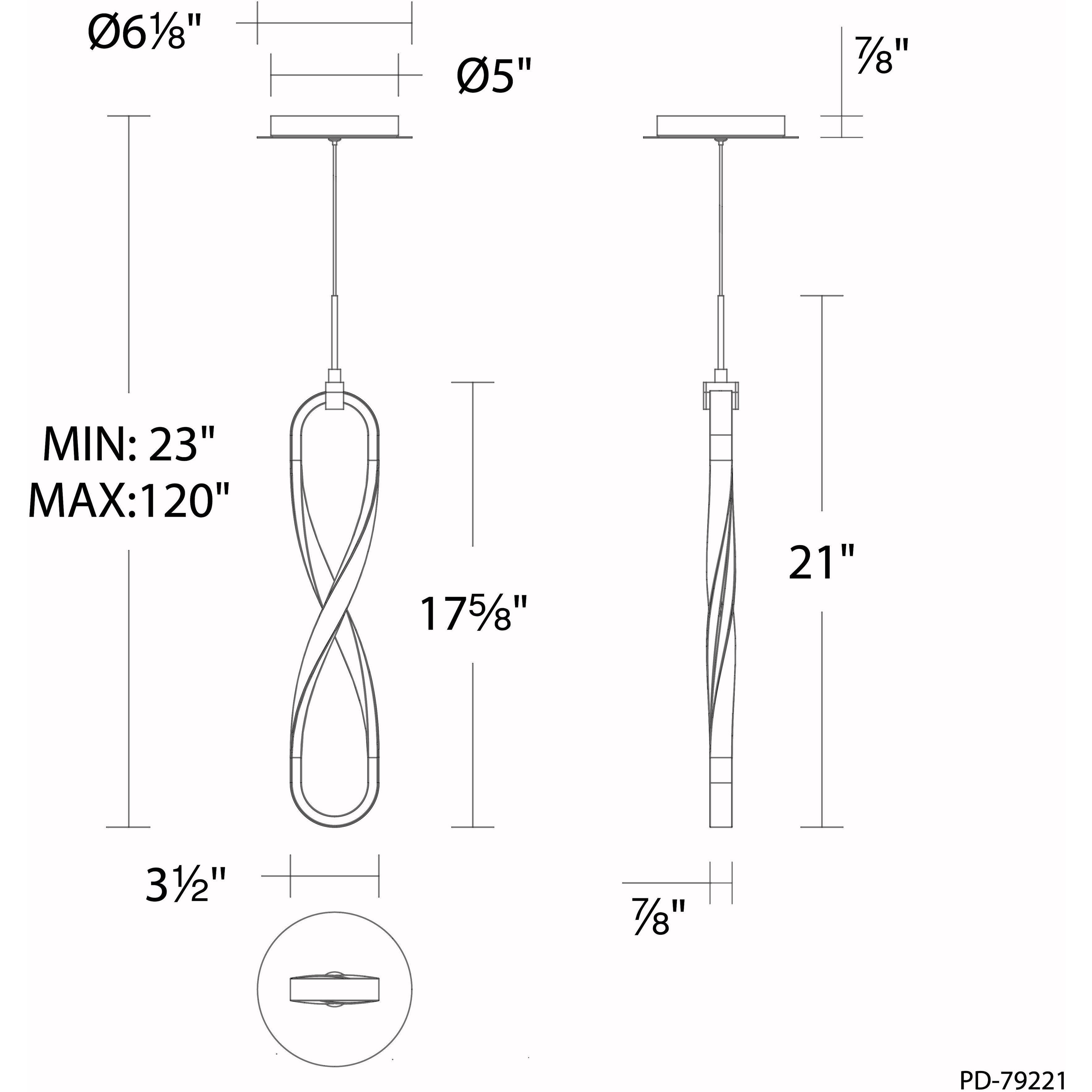 Marise LED 1 inch Chrome Mini-Pendant Ceiling Light, dweLED