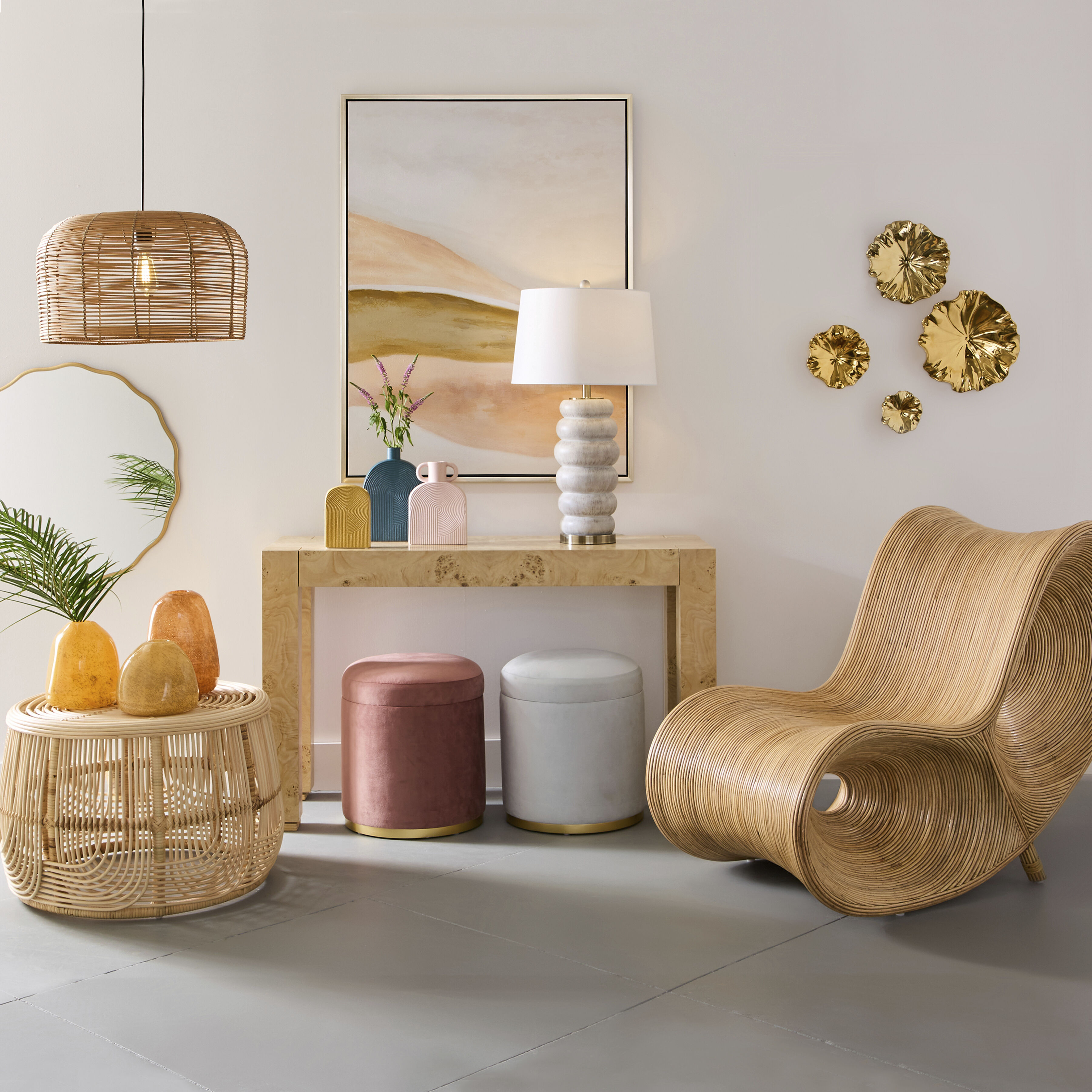 Etna 28.5 X 28.5 inch Natural Coffee Table