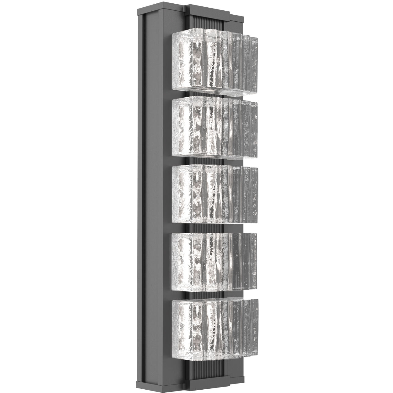 Tessera LED 18.5 inch Argento Grey Outdoor Sconce in 2700K LED, Wave Cast, Small