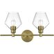 Gene 2 Light 19 inch Satin Gold Bath Sconce Wall Light