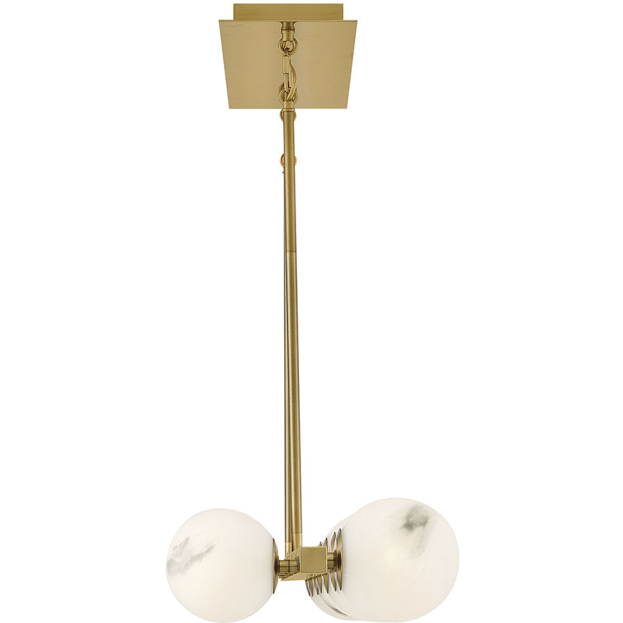 Selene 14 Light 74 inch Lacquered Brass Linear Pendant Ceiling Light