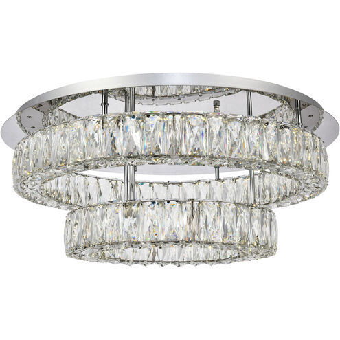 Monroe LED 26 inch Chrome Flush Mount Ceiling Light