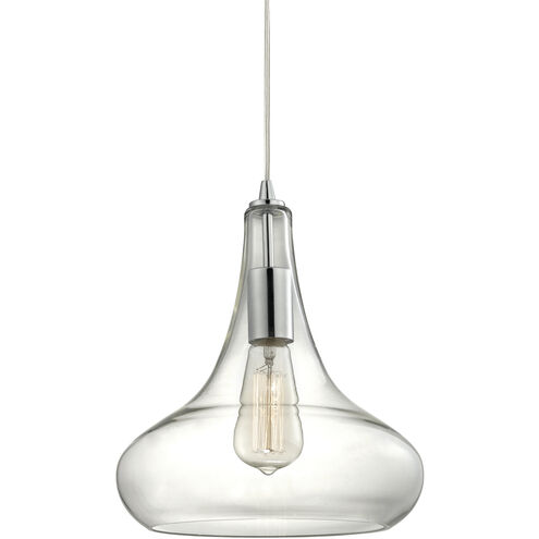 Orbital 1 Light 10 inch Polished Chrome Multi Pendant Ceiling Light in Standard, Configurable