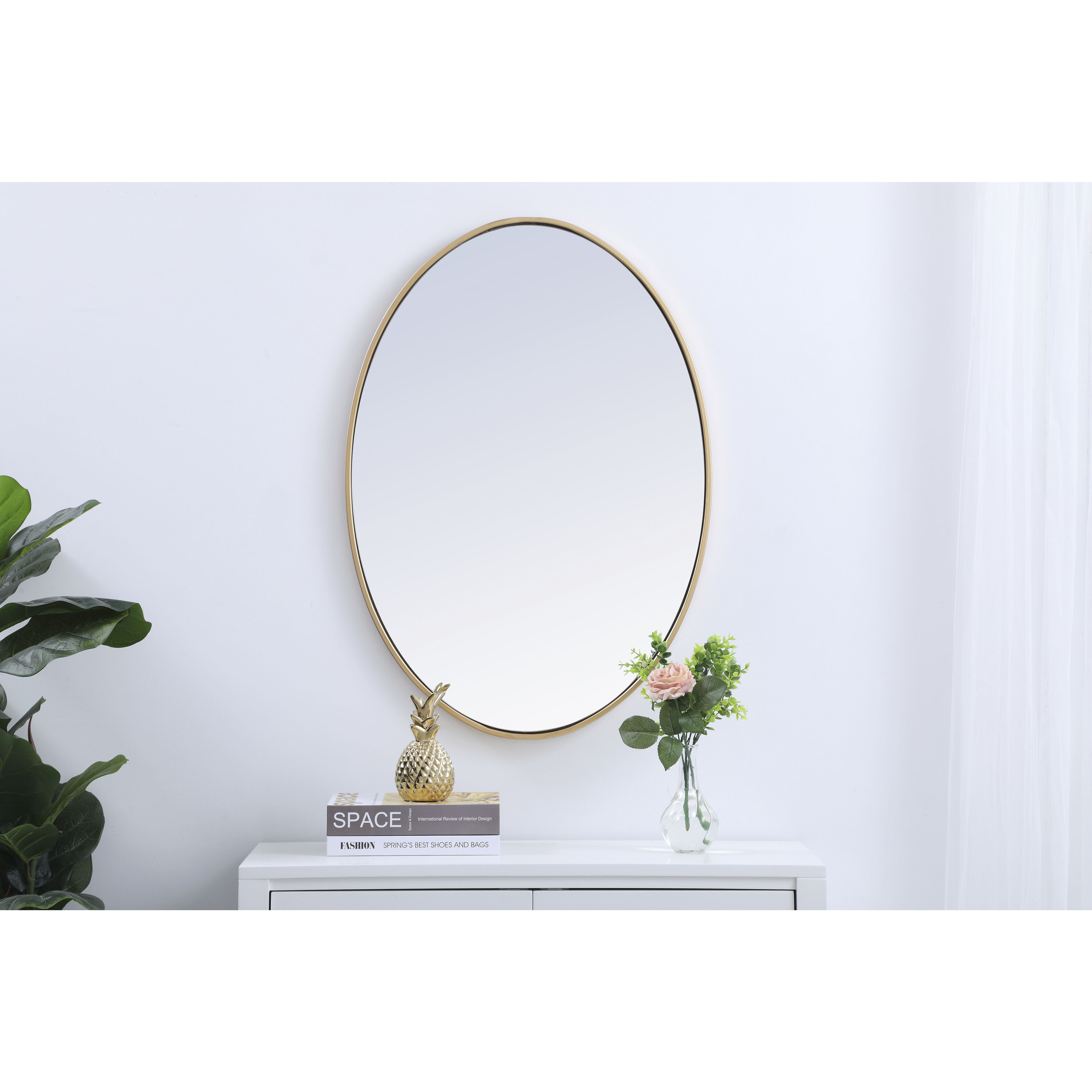 Eternity 34 X 24 inch Brass Wall Mirror