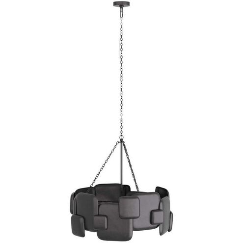 Waylon 29 inch Blackened Iron Chandelier Ceiling Light