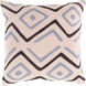 Nairobi 18 X 18 inch Light Gray and Black Throw Pillow