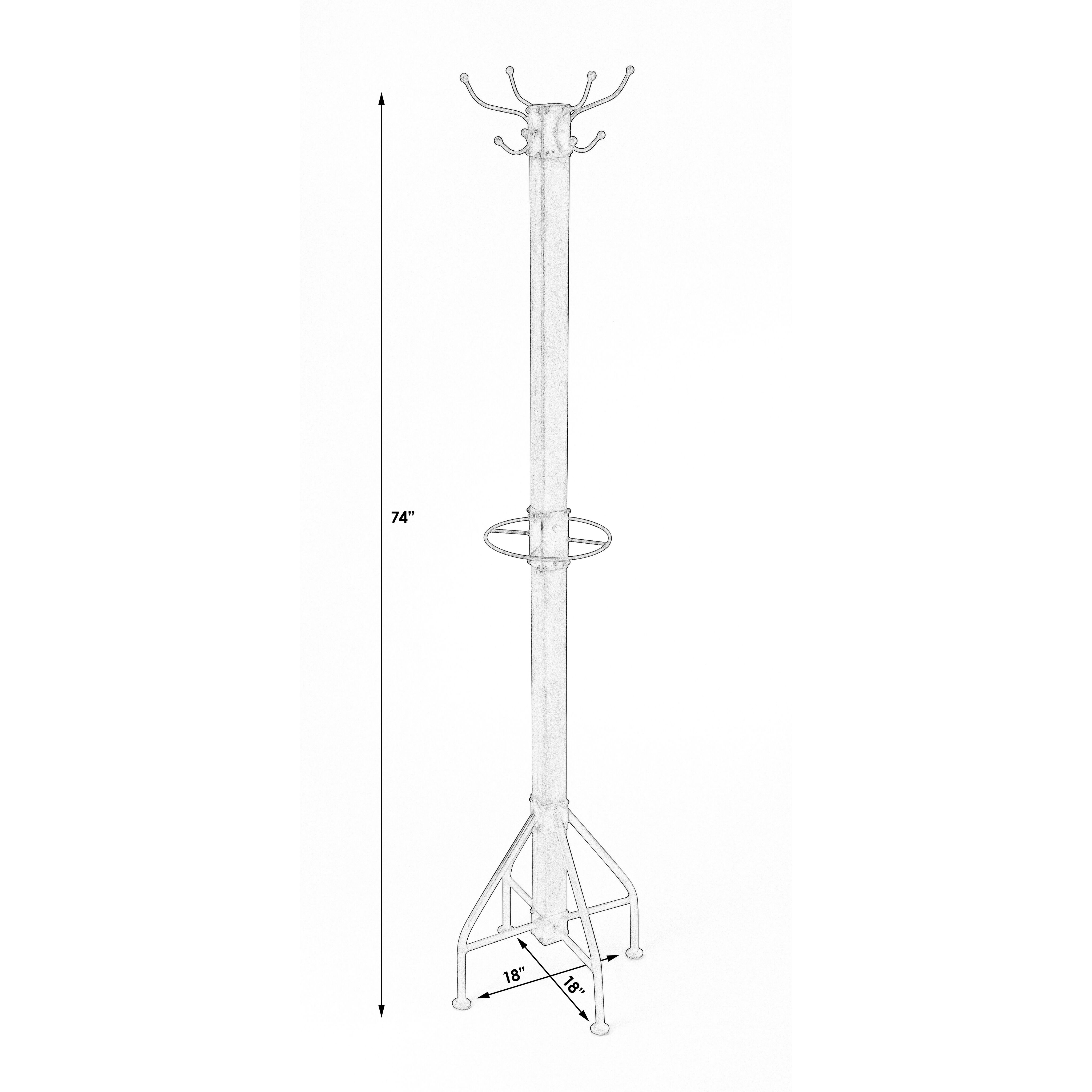 Butler Loft Logan Square White & Silver Antique White Costumer/Hall Tree