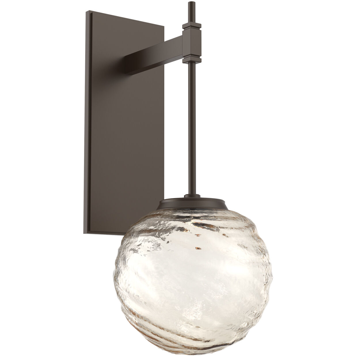 Gaia LED 8 inch Flat Bronze Tempo Sconce Wall Light in 3000K LED, Amber, Medium