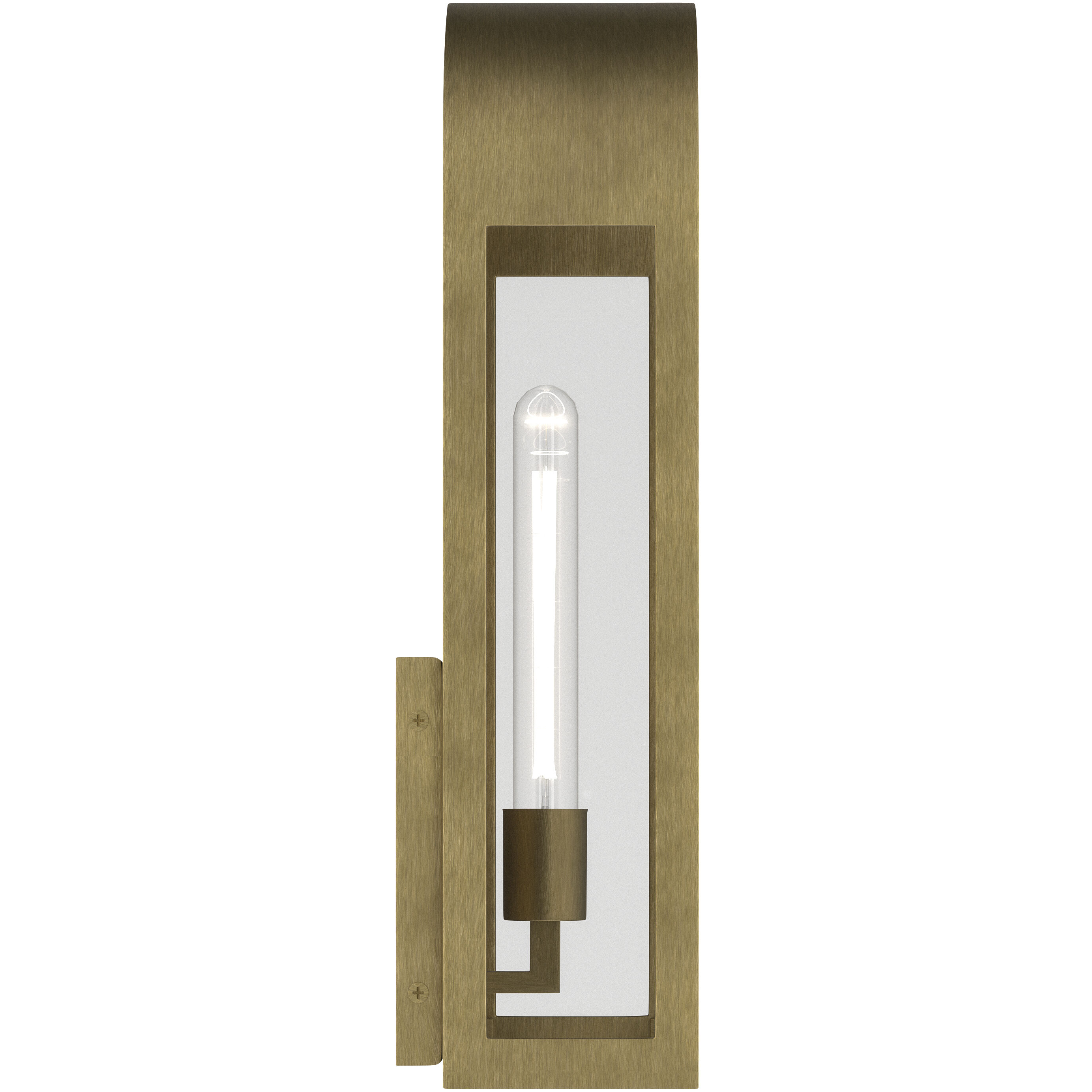 Marea 1 Light 20.25 inch Natural Brass Outdoor Wall Light