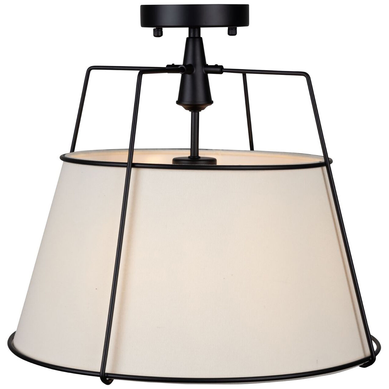 Pullman LED 17 inch Black Semi-Flush Mount Ceiling Light