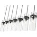 Fontaine Linear Chandelier Ceiling Light in Matte Black