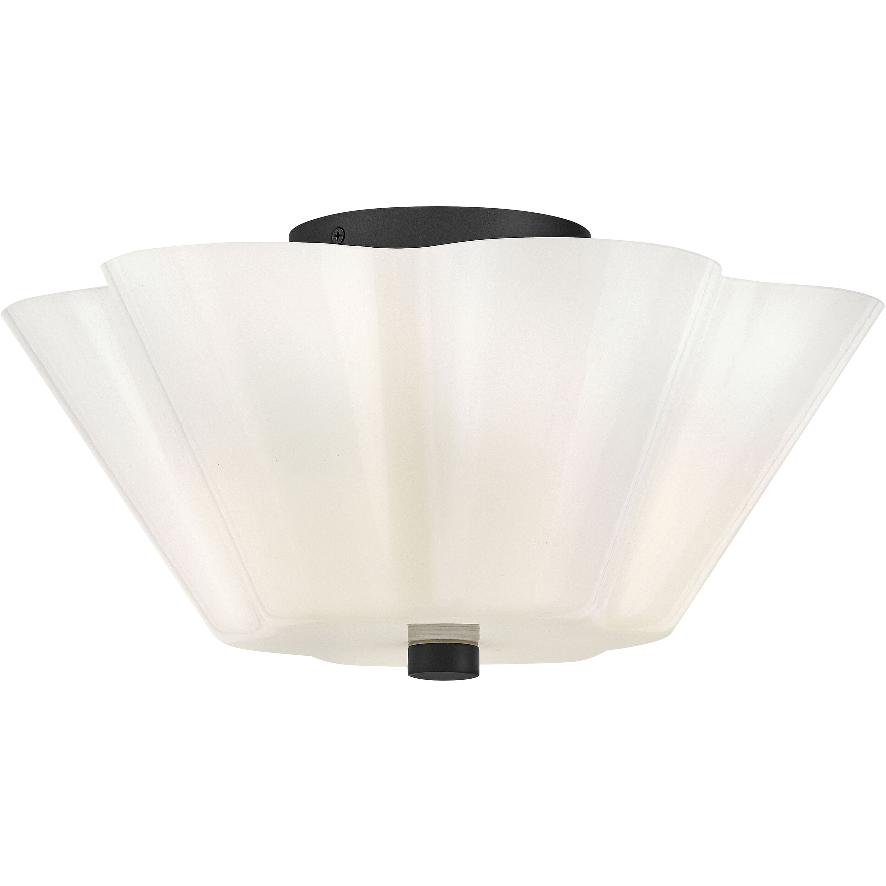 Honey 3 Light 15 inch Black Semi-Flush Mount Ceiling Light, Medium