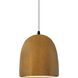 Radiance Collection LED 9 inch Matte Black and Antique Gold and White Pendant Ceiling Light