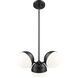 Realm Sphere 3 Light 17.25 inch Matte Black Chandelier Ceiling Light