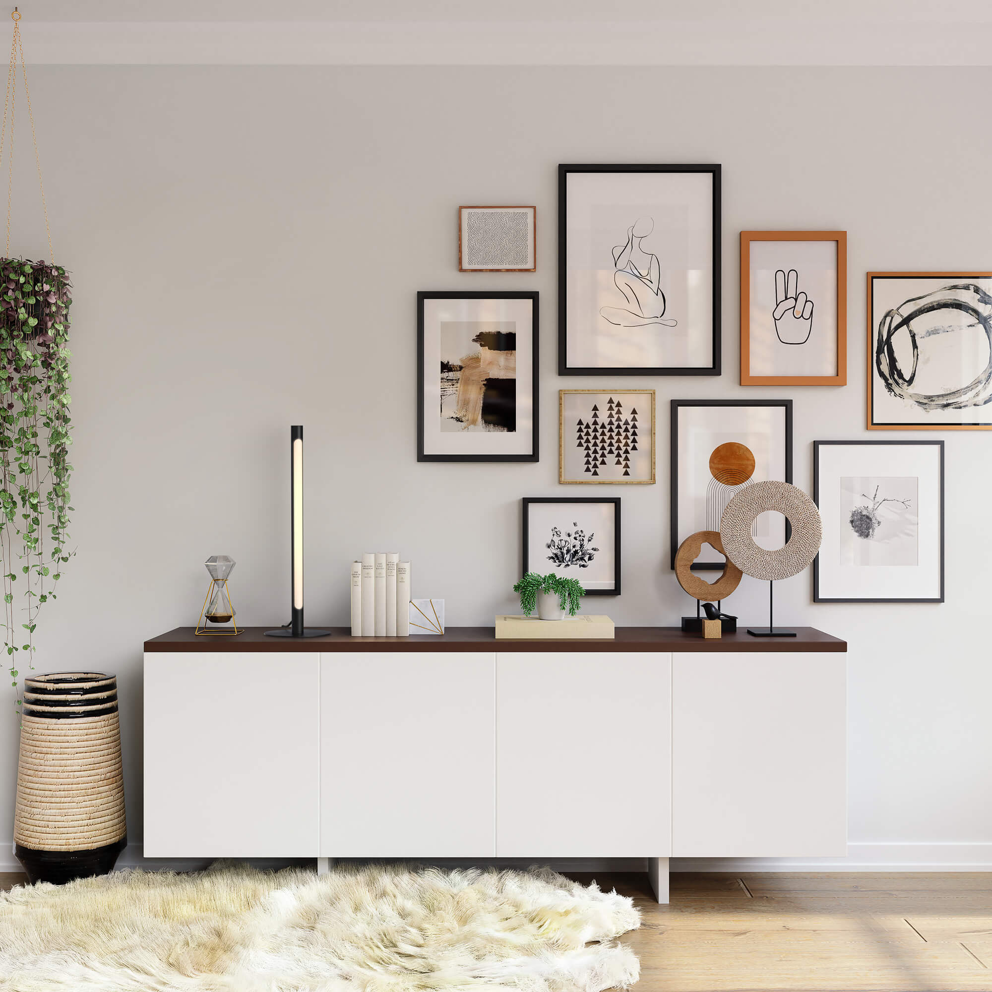 Axis Smart 20 inch 7.00 watt Black Table Lamp Portable Light, Wi-Fi Digital