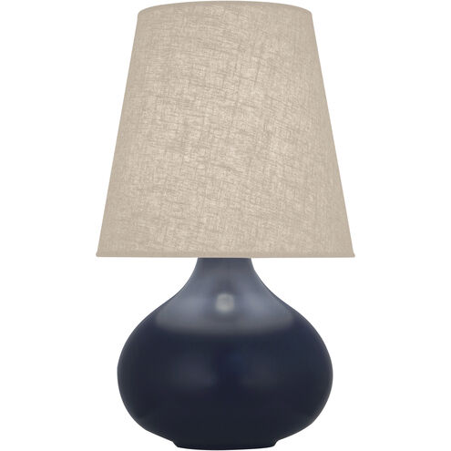 June 23.5 inch 150.00 watt Matte Midnight Blue Accent Lamp Portable Light in Buff Linen