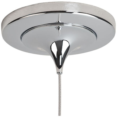 Aurora LED 4.5 inch Chrome Pendant Ceiling Light in Amber Glass