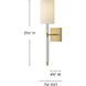 Anika 1 Light 4.75 inch Lacquered Brass Sconce Wall Light