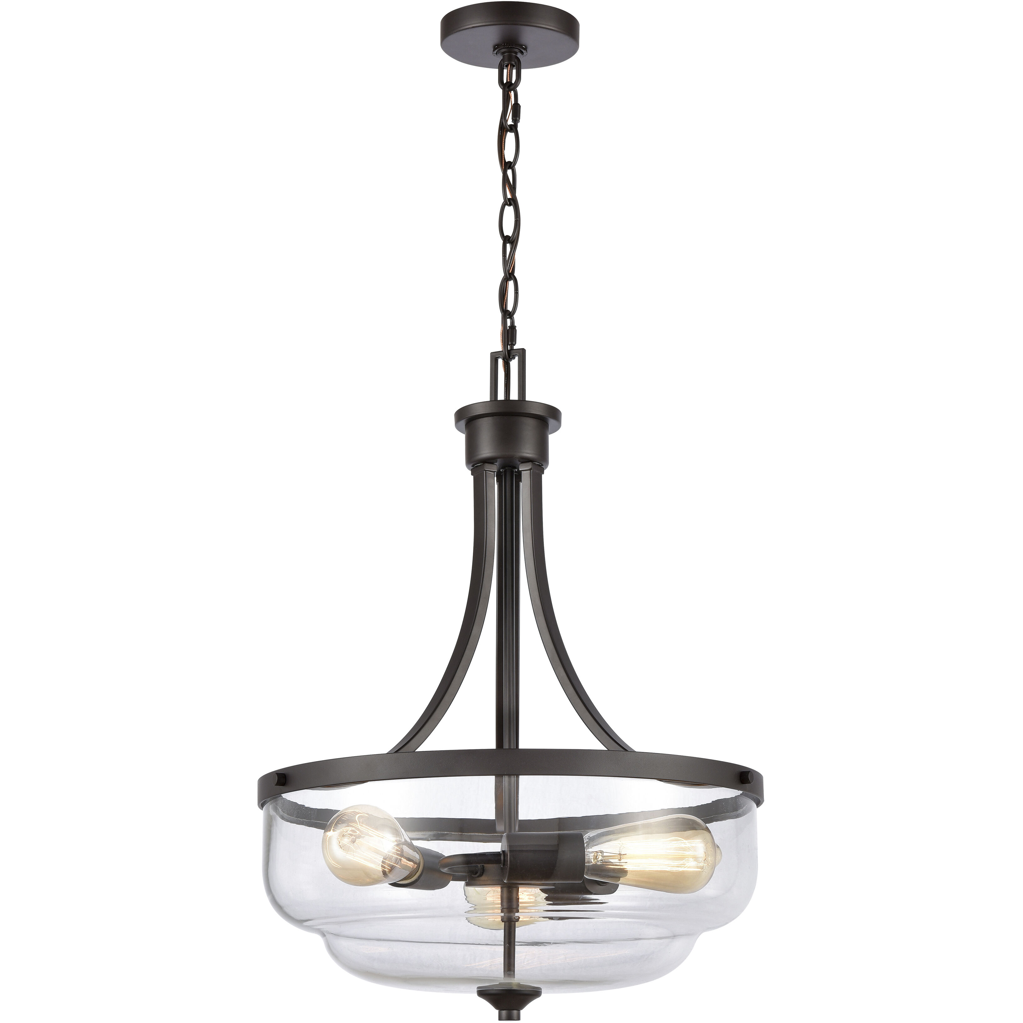 Calistoga 3 Light 17 inch Oil Rubbed Bronze Pendant Ceiling Light
