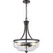 Calistoga 3 Light 17 inch Oil Rubbed Bronze Pendant Ceiling Light