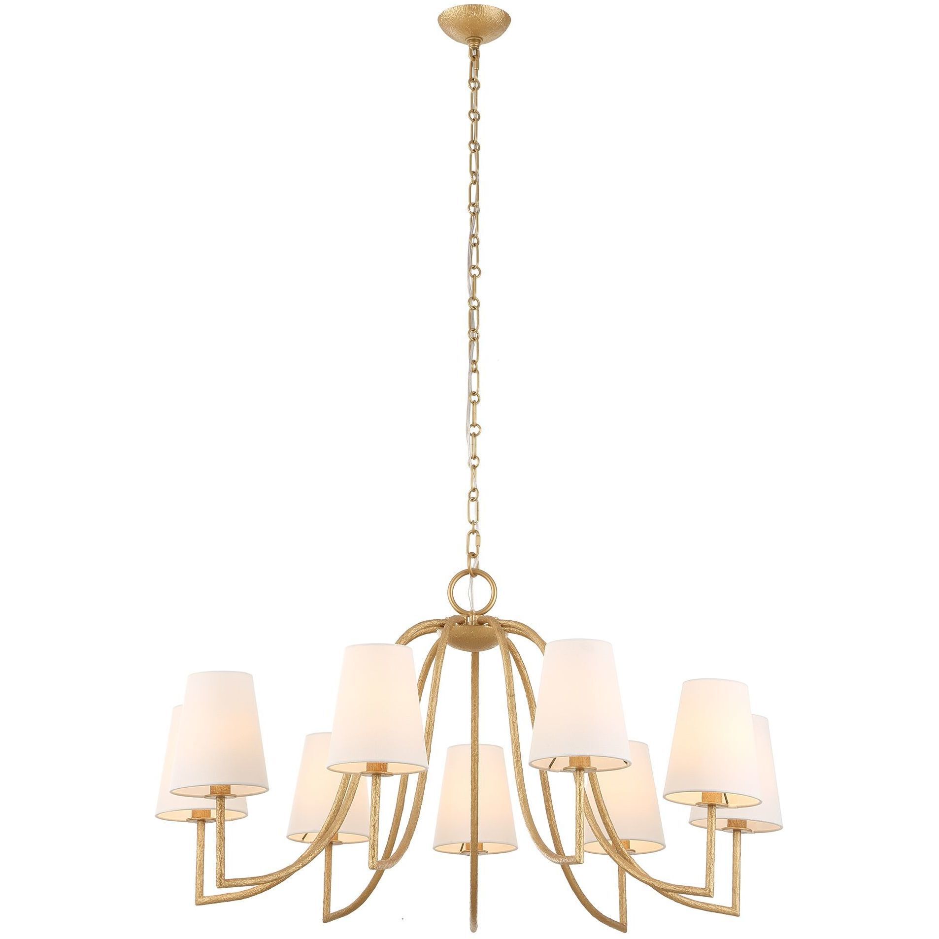 Seville 9 Light 42 inch Textured Gold Chandelier Ceiling Light