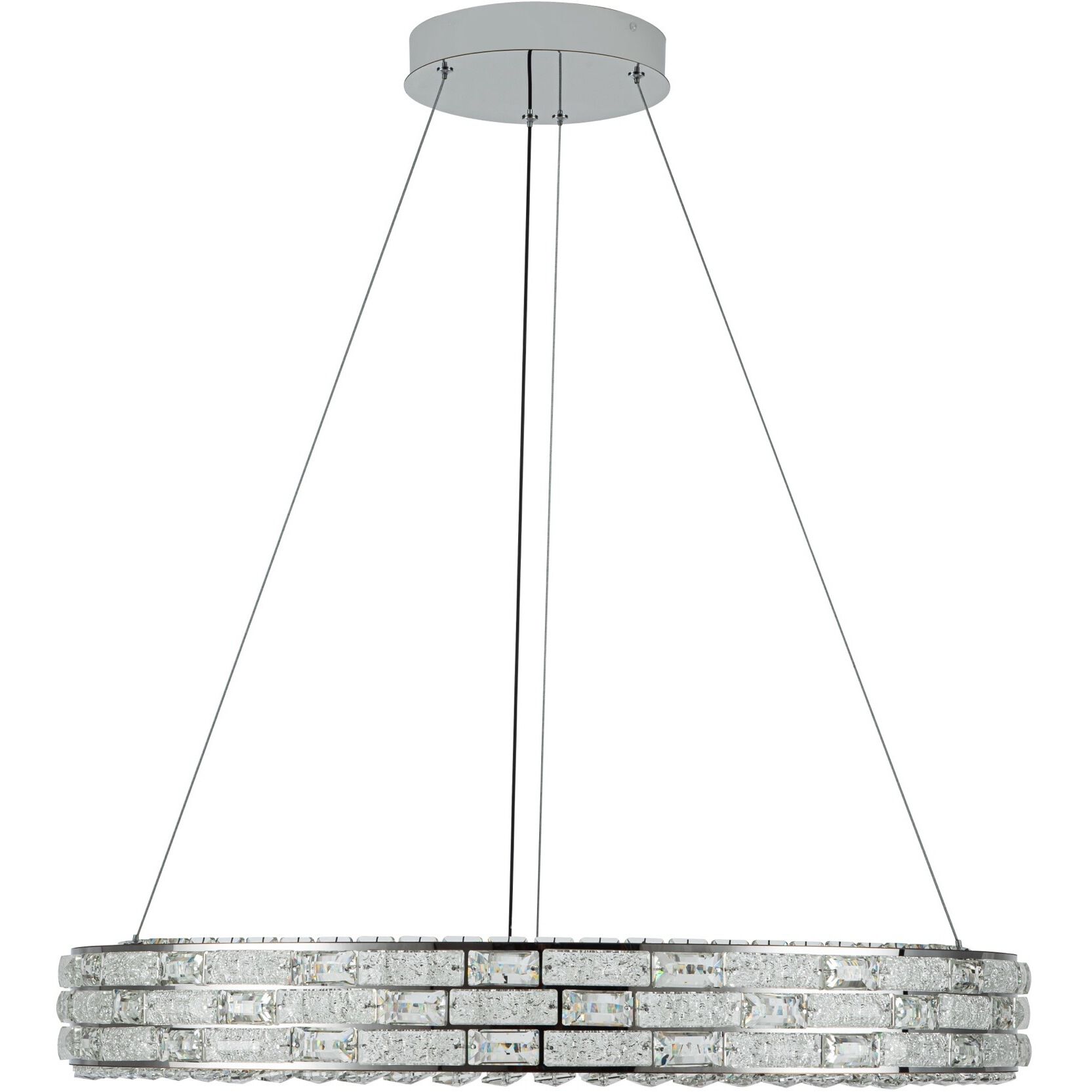 Elegance LED 29.92 inch Polished Nickel Chandelier Ceiling Light