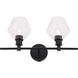 Rochester 2 Light 19 inch Black Wall sconce Wall Light