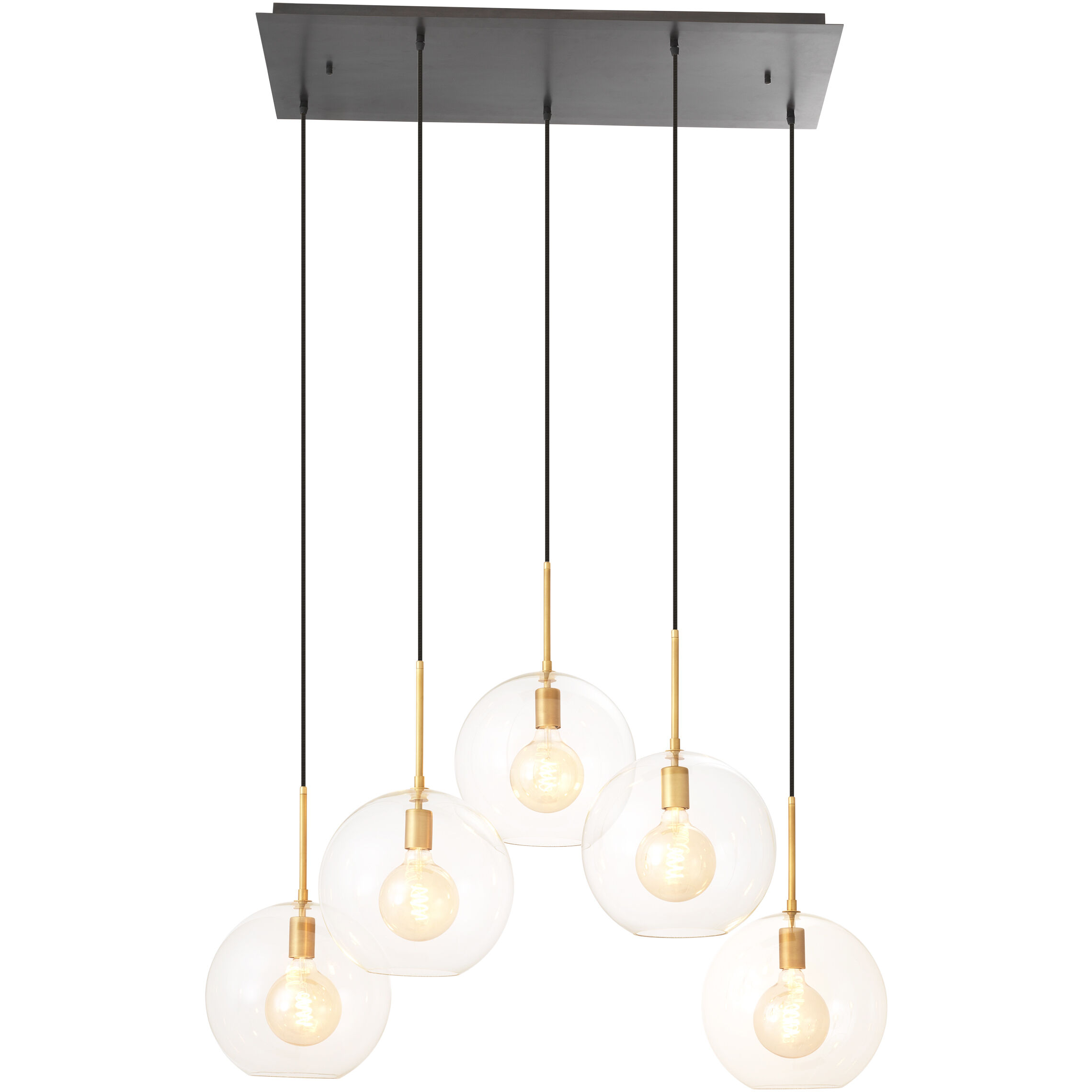 Tango 5 Light 43.31 inch Antique Brass Chandelier Ceiling Light