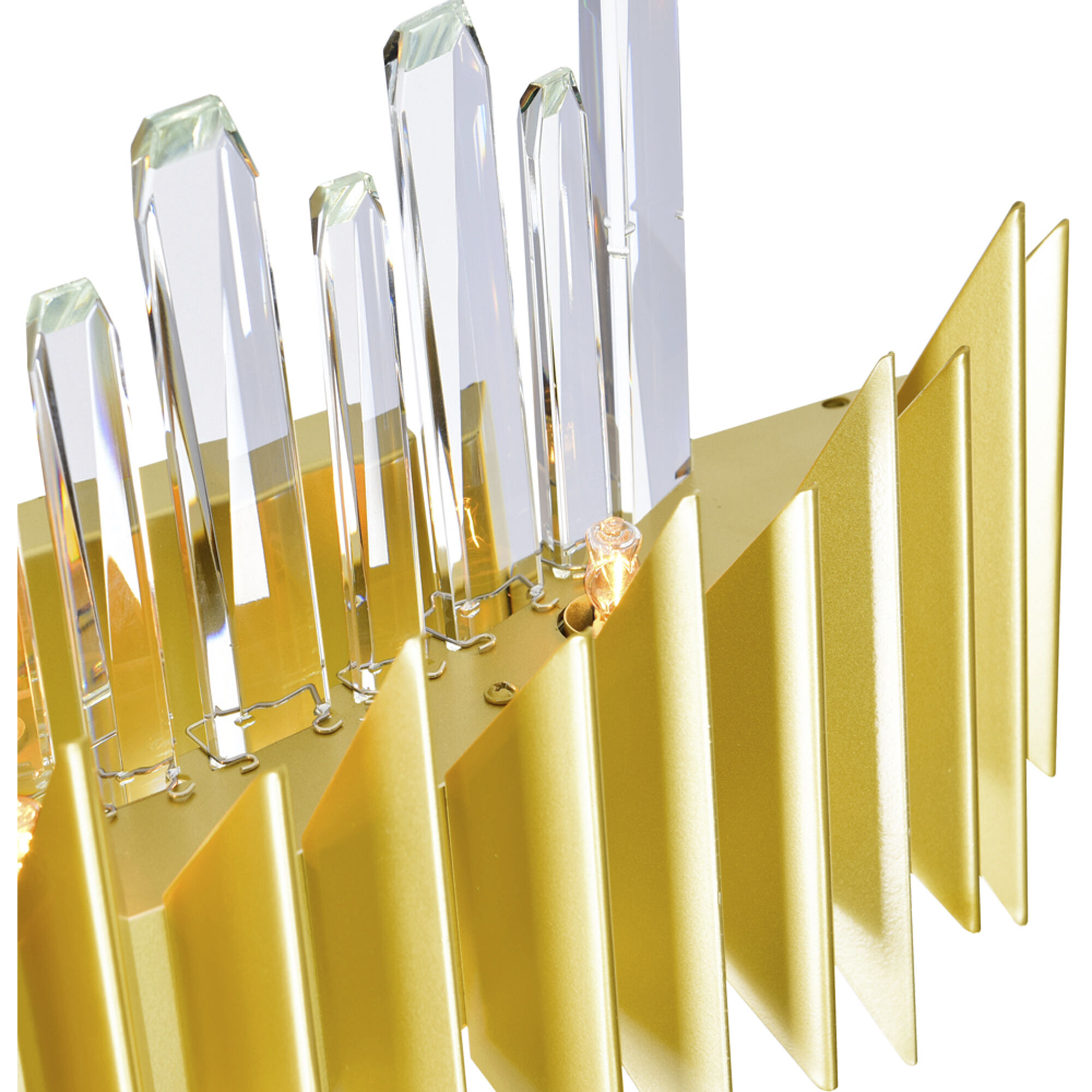 Cityscape 7 Light 6 inch Satin Gold Wall Sconce Wall Light