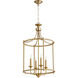 Rossington 4 Light 18 inch Aged Brass Mini Chandelier Ceiling Light