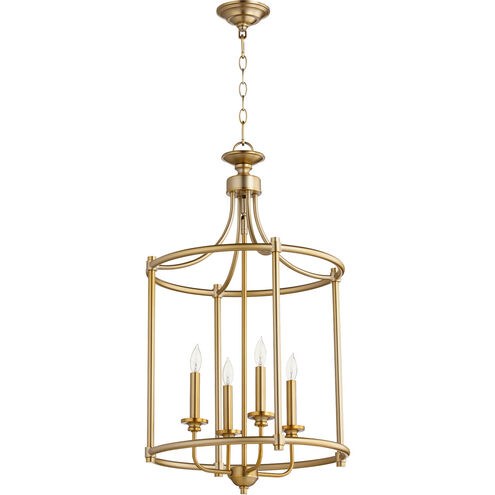 Rossington 4 Light 18 inch Aged Brass Mini Chandelier Ceiling Light
