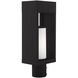 Bleecker 1 Light 17 inch Black Outdoor Post Top Lantern