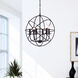 Arza 6 Light 18 inch Brown Up Chandelier Ceiling Light
