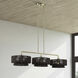 Florell 3 Light 47 inch Antique Brass Linear Chandelier Ceiling Light, Extra Large