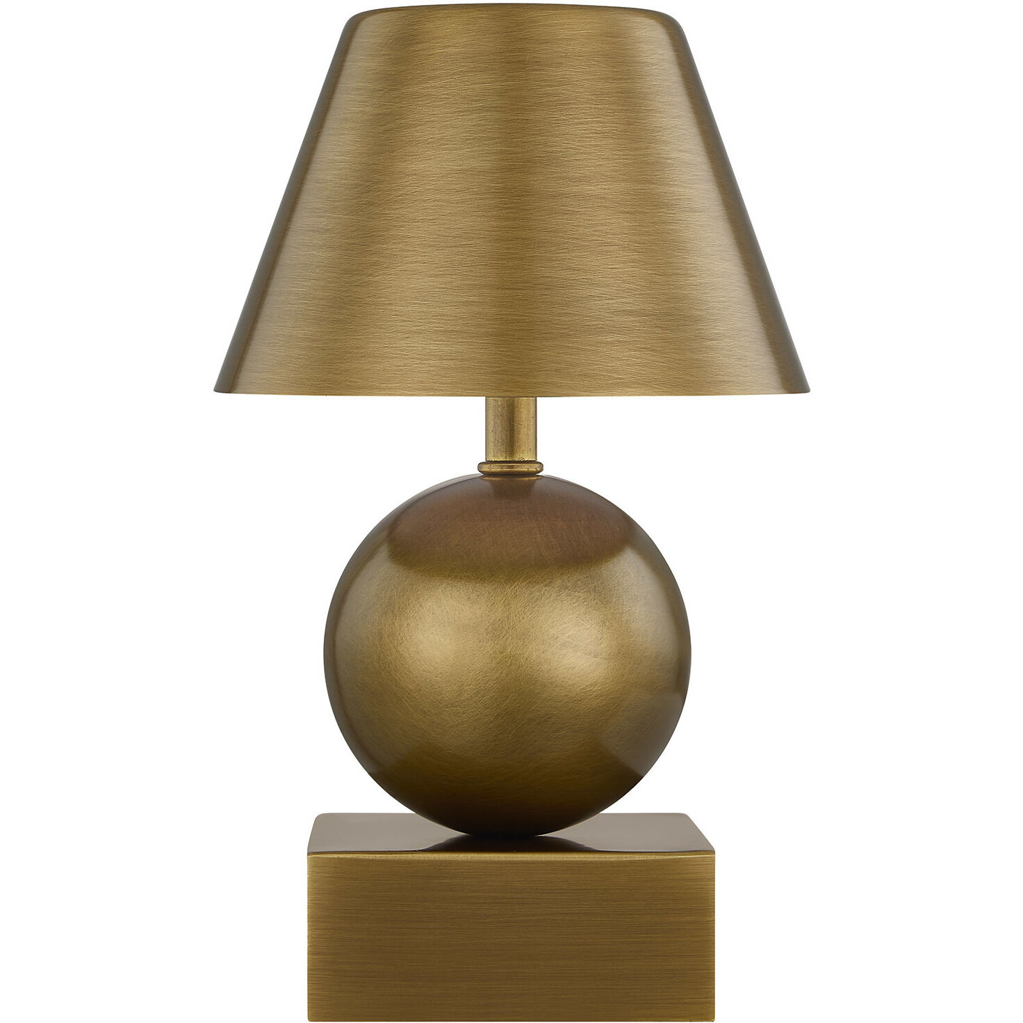Silas 9.25 inch 2.30 watt Brass Portable Rechargeable Table Lamp Portable Light, Coco & Dash