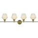 Gene 4 Light 38 inch Satin Gold Bath Sconce Wall Light