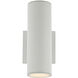 Cylinder LED 9.42 inch White Outdoor Wall Light