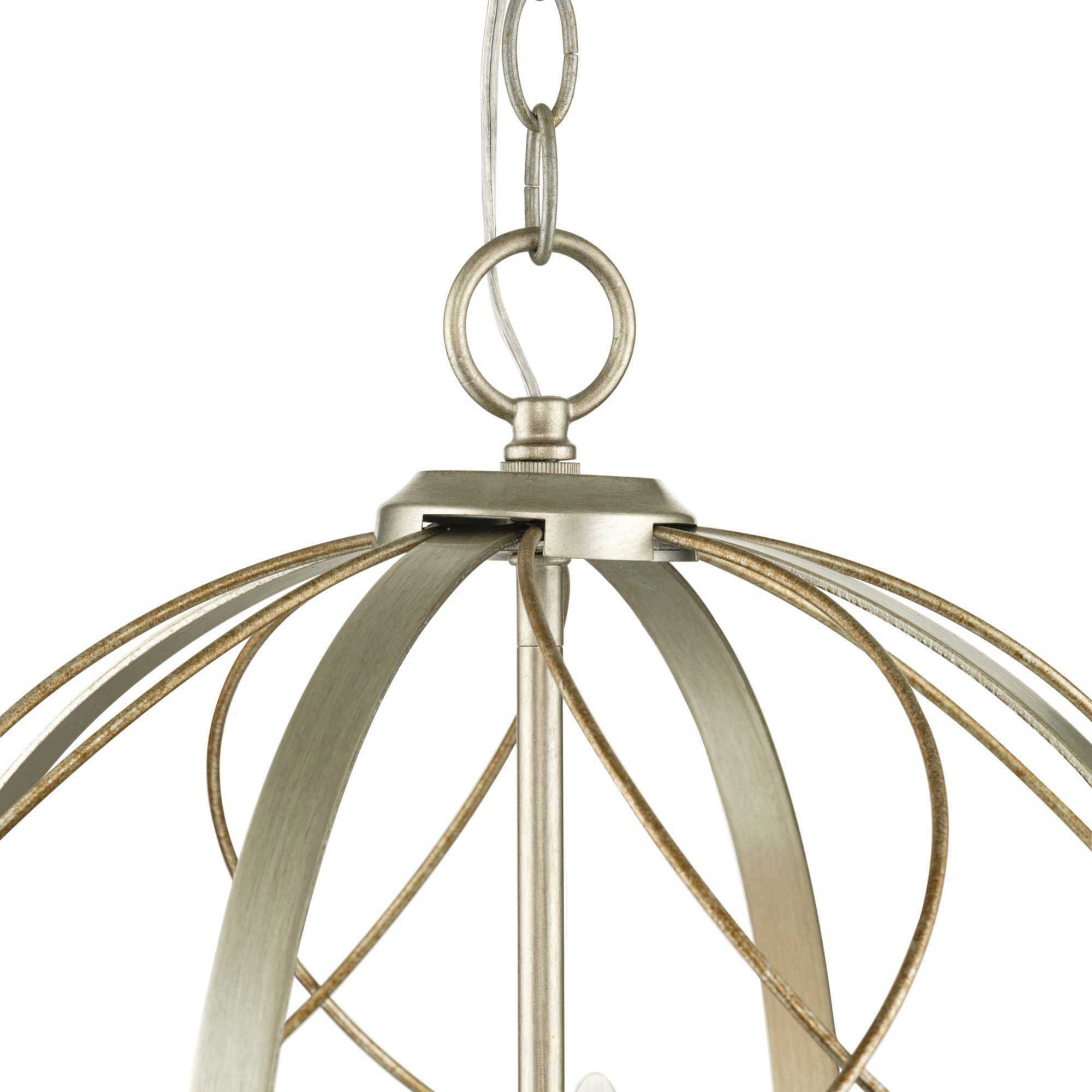 Brandywine 3 Light Silver Ridge Pendant Ceiling Light