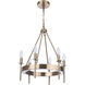 Larrson 6 Light 18 inch Satin Brass Chandelier Ceiling Light