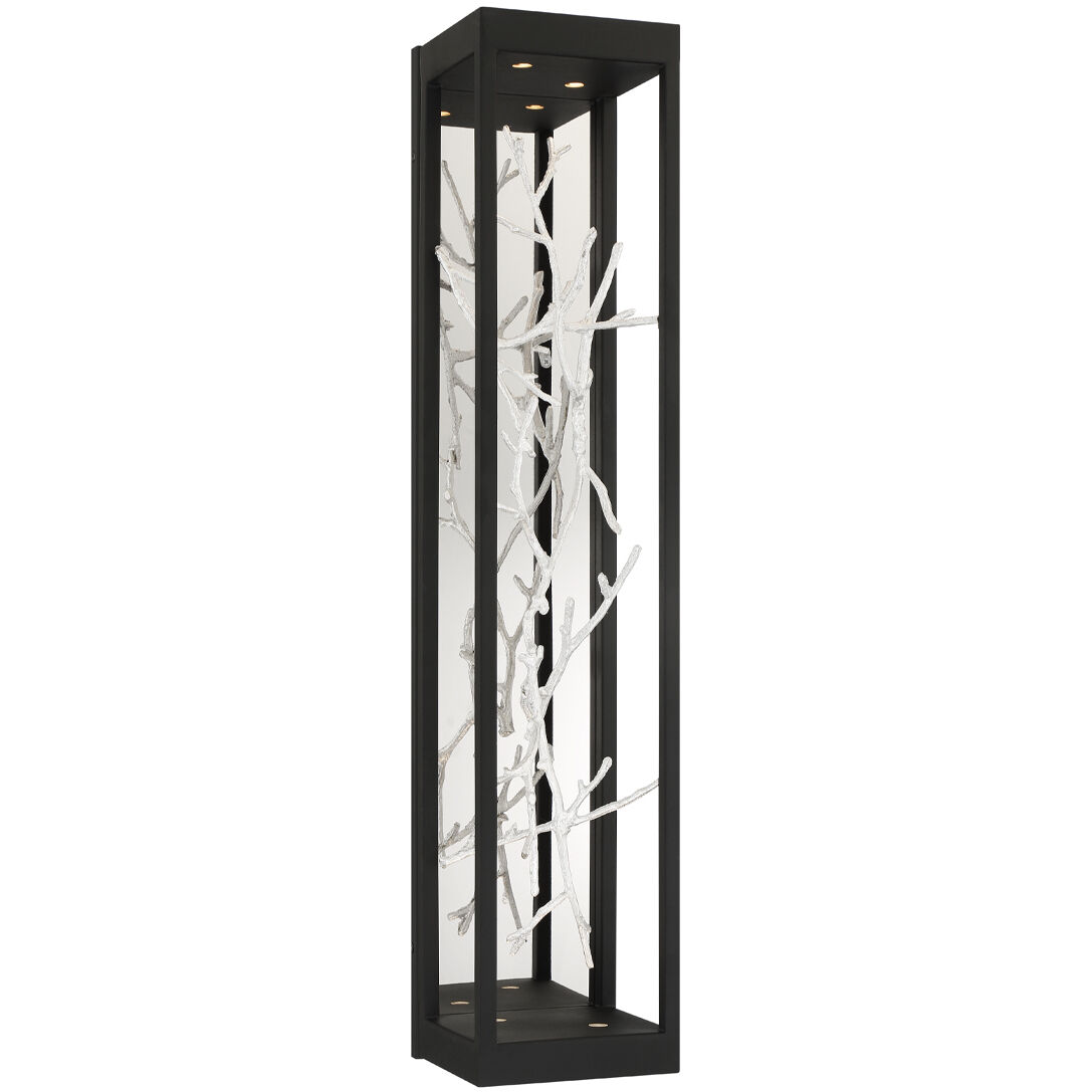 Aerie LED 30 inch Silver and Black Outdoor Wall Sconce