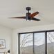 Atlas Super Janet 60 inch Matte Black with Walnut Tone Blades Ceiling Fan