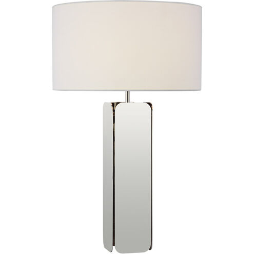Ian K. Fowler Abri 30 inch 15 watt Polished Nickel Paneled Table Lamp Portable Light, Large
